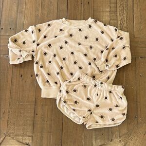 Rylee + Cru Sun Terrycloth sweatshirt and shorts set girls 4-5 years